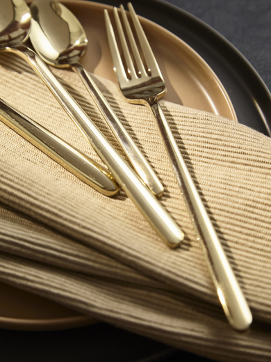 Набор столовых приборов Pure, золотистые глянцевые, 24 пред.