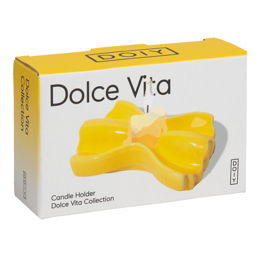 Подсвечник Dolce Vita, 6,5х10х2,7 см, желтый