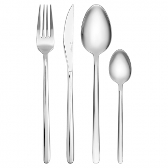 Набор столовых приборов Pure, серебристые глянцевые, 24 пред.