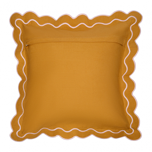 Чехол на подушку с контрастным кантом розового цвета из коллекции Trendy Ruffles, 40х40 см