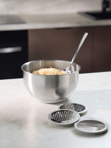 Миска стальная Balance с крышкой и терками, 5 л