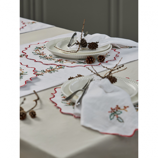 Набор из двух салфеток под приборы Festive wreath из коллекции New Year Essential, Ø38 см