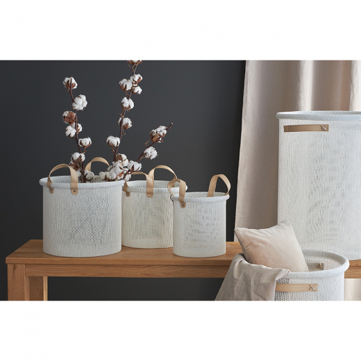 Корзина для хранения Sustainable collection, Ø27х25 см, молочная