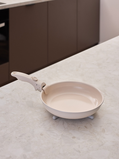 Набор посуды для приготовления со съемной ручкой Smart Ceramic, 7 предметов, молочный