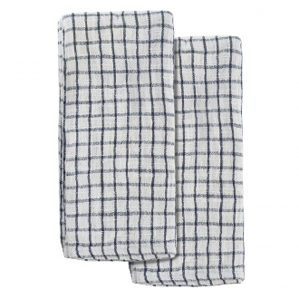 Набор из двух муслиновых полотенец с графичным дизайном из коллекции Essential, 50х70 см