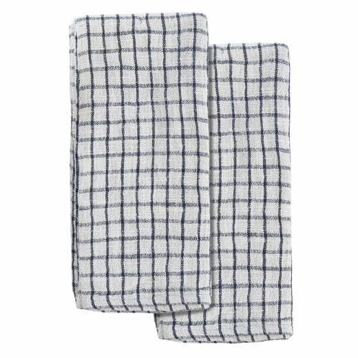 Набор из двух муслиновых полотенец с графичным дизайном из коллекции Essential, 50х70 см