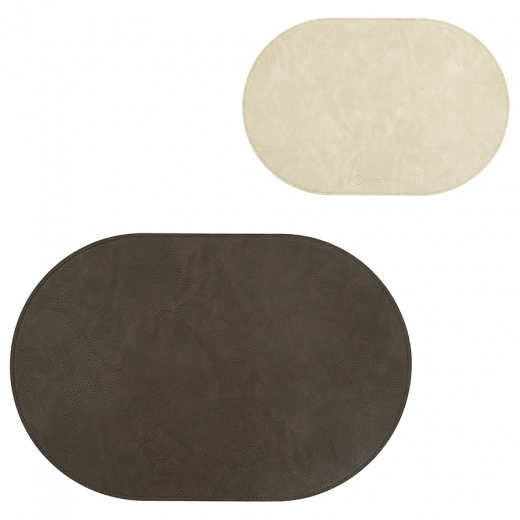 Салфетка сервировочная Pool, 30х45 см, темно-коричневая/молочная