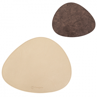 Салфетка сервировочная Drop, 33х41 см, коричневая/золотистый металлик