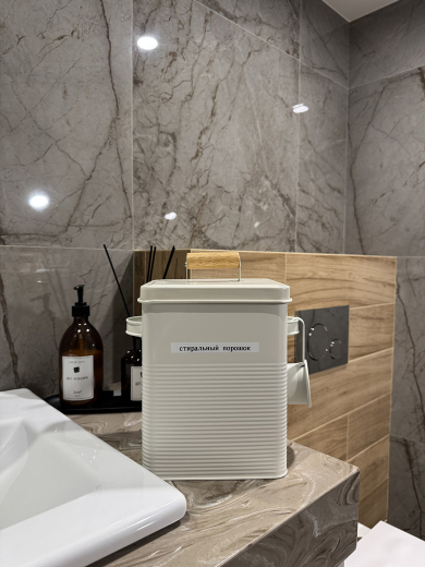 Банка для хранения универсальная Irmel, 6,2 л, с ложкой, молочная