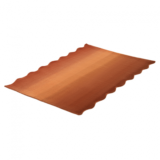 Ковер из шерсти Over Horizon терракотового цвета из коллекции Trendy Ruffles