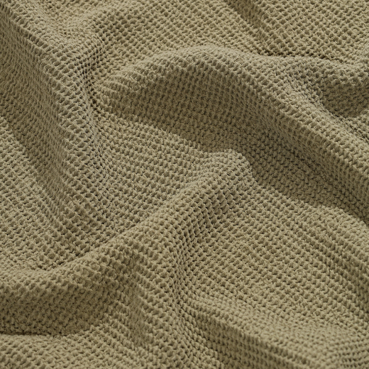 Полотенце банное из умягченной вафли цвета хаки из коллекции Essential, 70x140 см