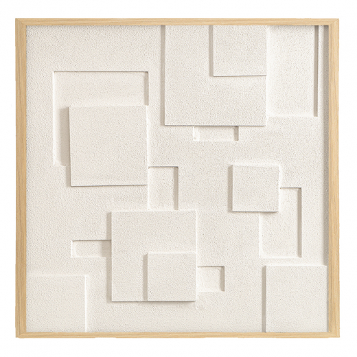 Панно декоративное с эффектом 3D Minimalism, с бежевой рамой, 60х60 см