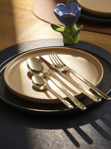 Набор столовых приборов Pure, золотистые глянцевые, 24 пред.