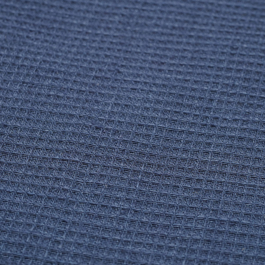 Набор из двух вафельных полотенец изо льна темно-синего цвета из коллекции Essential, 50х70 см