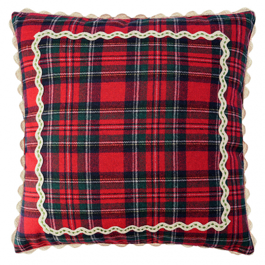 Подушка декоративная Шотландская клетка из коллекции New Year Essential, 45x45см