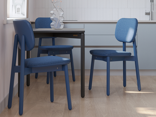 Стул Saga, рогожка, сине-зеленый