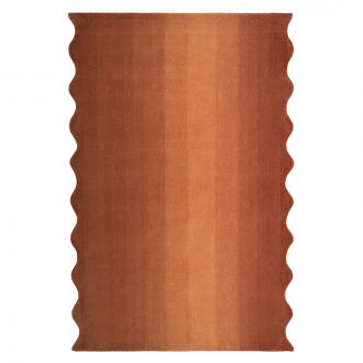 Ковер из шерсти Over Horizon терракотового цвета из коллекции Trendy Ruffles