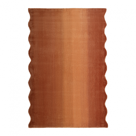 Ковер из шерсти Over Horizon терракотового цвета из коллекции Trendy Ruffles
