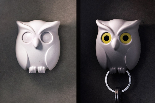 Держатель для ключей Night Owl, белый