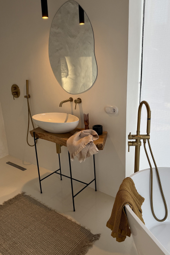 Полотенце для рук из умягченной вафли кремового цвета из коллекции Essential, 50x90 см