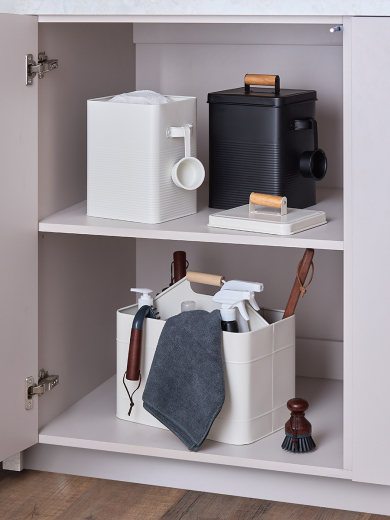 Банка для хранения универсальная Irmel, 6,2 л, с ложкой, молочная