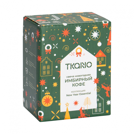 Свеча новогодняя Имбирный Кофе из коллекции New Year Essential, 9,5см