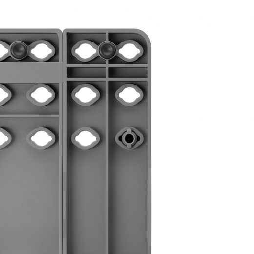 Органайзер для посуды и столовых приборов Peggy, 20х55 см, серый