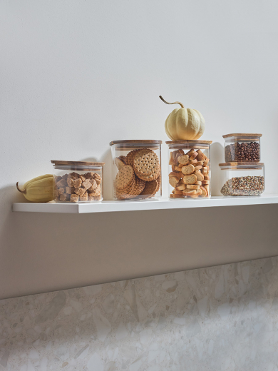 Банка для хранения квадратная Glass Acacia, 800 мл