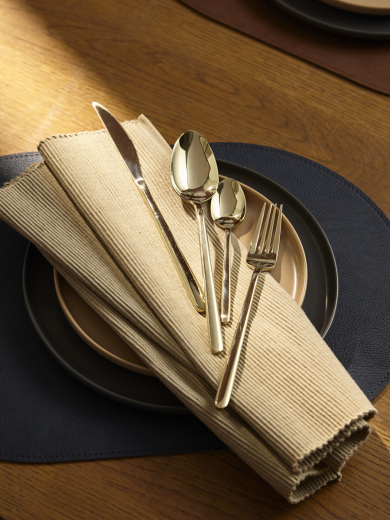 Набор столовых приборов Pure, золотистые глянцевые, 24 пред.