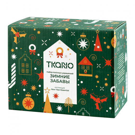 Набор ёлочных украшений Зимние забавы из коллекции New Year Essential, 4шт
