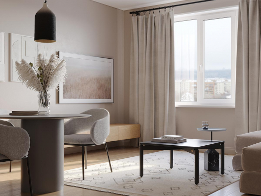 Столик кофейный Saga, 75х75 см, темно-серый