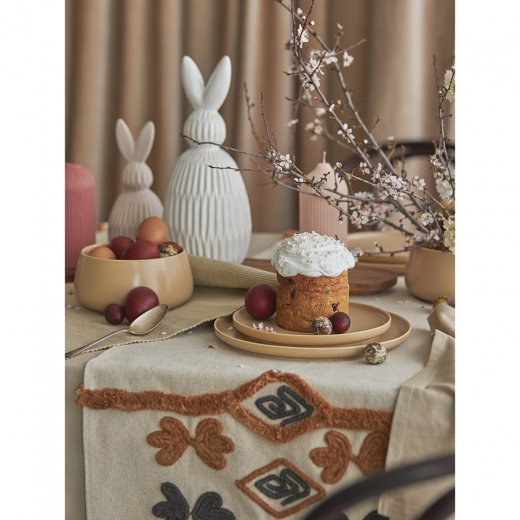 Декор из фарфора белого цвета Trendy Bunny из коллекции Easter Essential, 12,5х12,5x30,5 см