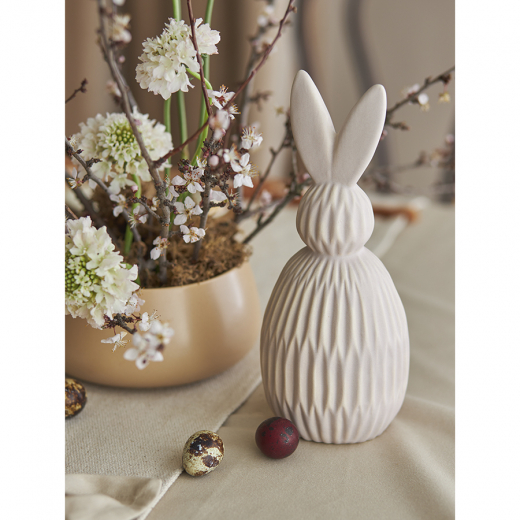 Декор из фарфора бежевого цвета Trendy Bunny из коллекции Easter Essential, 9,2х9,2x22,6 см