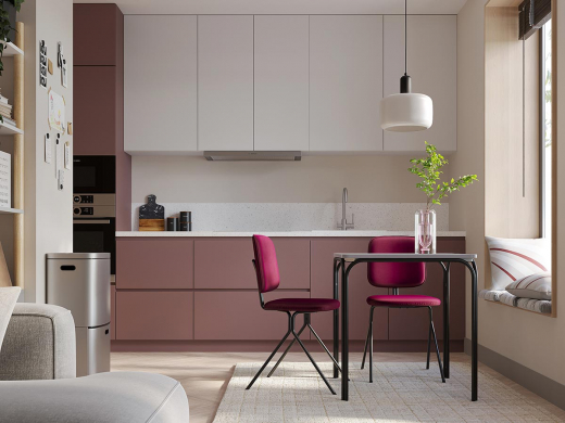 Ваза Muse, 25 см, нежно-розовая