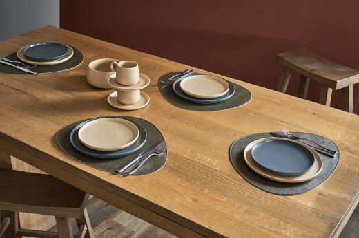 Салфетка сервировочная Drop, 33х41 см, коричневая/золотистый металлик