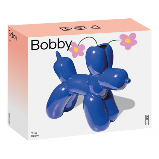 Ваза Bobby, 21 см, синяя