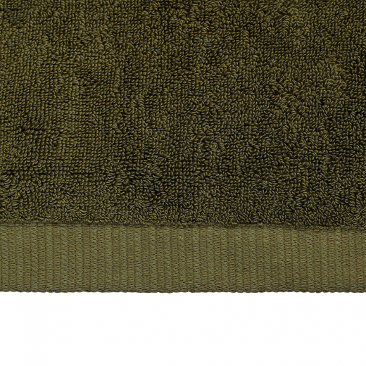 Полотенце банное оливкового цвета из коллекции Essential, 70х140 см