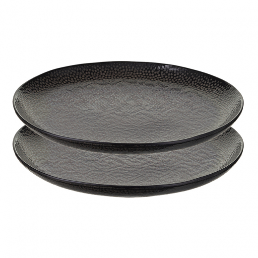Набор тарелок Dots, Ø21 см, черные, 2 шт.