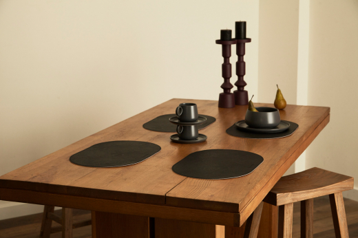 Салфетка сервировочная Pool, 30х45 см, черная/светло-серая