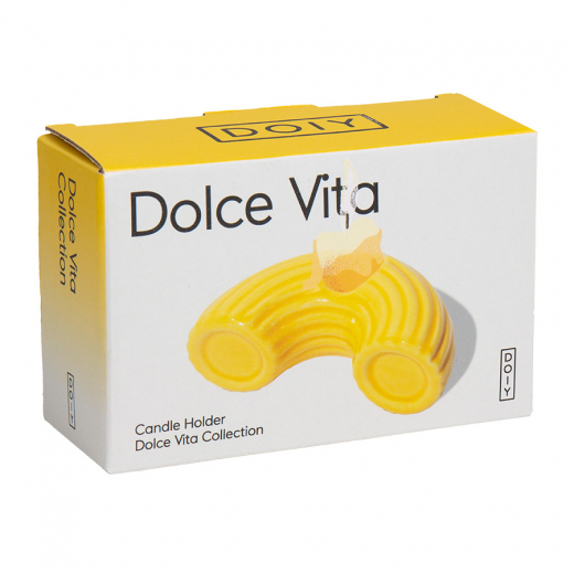 Подсвечник Dolce Vita, 5,5х10,5х3,7 см, желтый