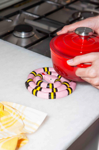 Подставка под горячее Snake, розовая