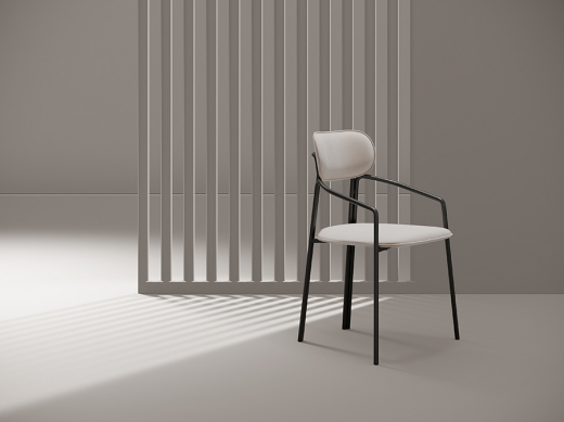 Стул Ror, Round, велюр, черный/бежевый