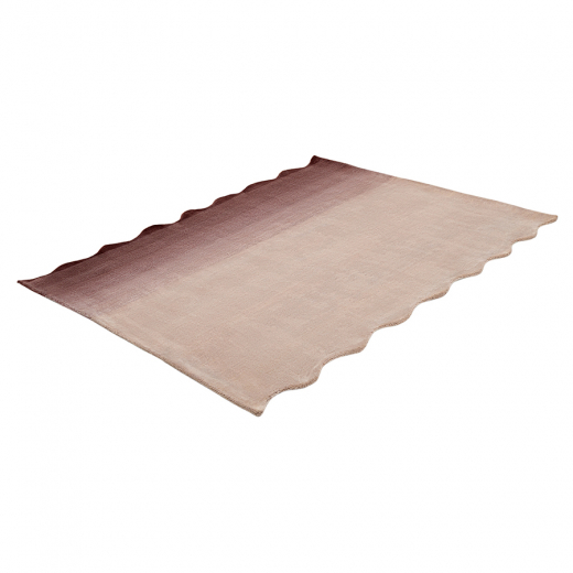 Ковер из шерсти Over Horizon цвета марсала из коллекции Trendy Ruffles, 200х300 см