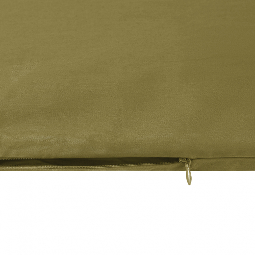 Комплект постельного белья из премиального сатина оливкового цвета из коллекции Essential, 150х200 с