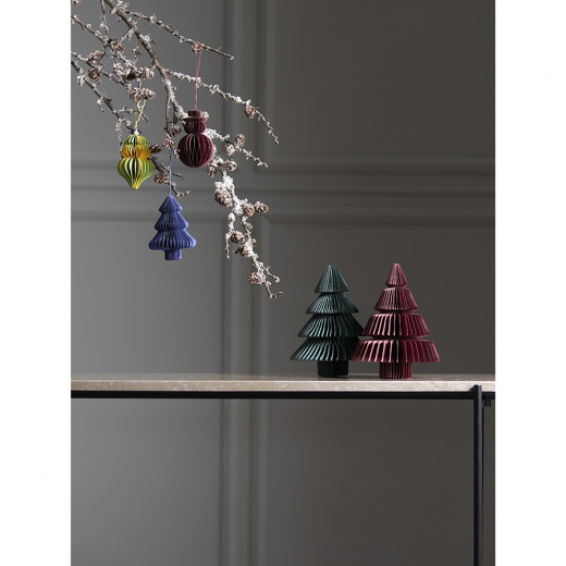 Декор новогодний Honeycomb tree бордового цвета из коллекции New Year Essential, 18 см