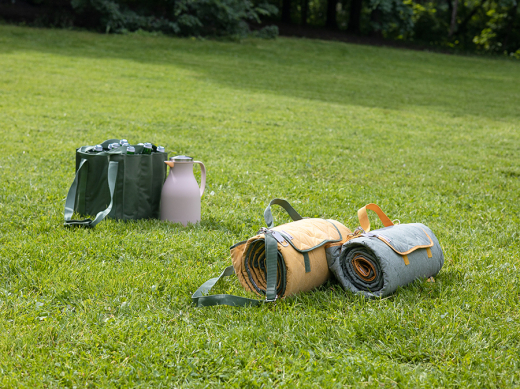 Плед для пикника и отдыха на пляже Smart Picnic, горчичный