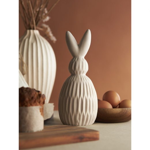 Декор из фарфора бежевого цвета Trendy Bunny из коллекции Easter Essential, 9,2х9,2x22,6 см