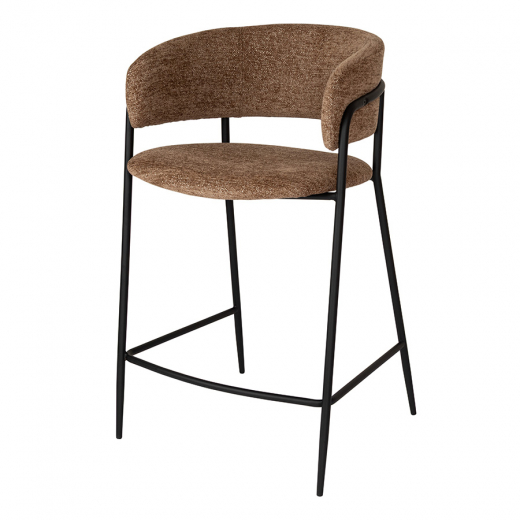 Стул полубарный Helning, мягкий шенилл, светло-коричневый