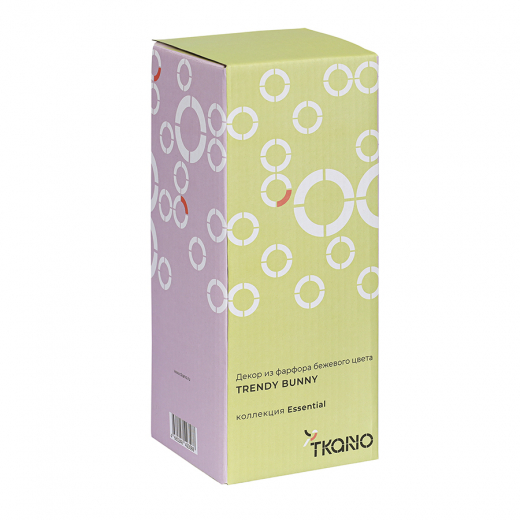 Декор из фарфора бежевого цвета Trendy Bunny из коллекции Easter Essential, 9,2х9,2x22,6 см