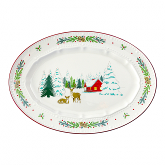Блюдо сервировочное Nordic winter из коллекции New Year Essential, 34,6х24 см